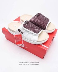 Nike Asuna Slide"Black/White" Men's and women's slippers . EU Size：36 37.5 38 39 40 41 42 43 44 45