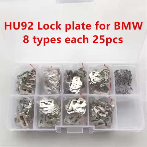 HU92 200pcs Lock Plate for BMW 8 Types Auto Locking Plate /Iron Material Repair Accessaries Kit 10pc