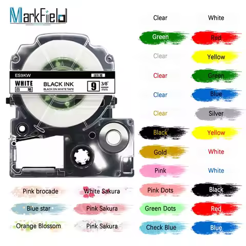 1PC SS9KW SS12KW 9/12/18/24mm Label Tape Compatible for Epson LabelWorks Lw400 LK4WBN LC-4WBN LC 4WB