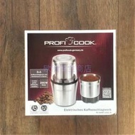 德國 Profi Cook Coffee Grinder Duo 雙杯不鏽鋼 電動磨豆機新品