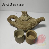 [A go]精美石壺一套 一壺兩杯 茶壺容量150CC NO：0268