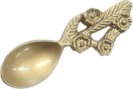 Keystone KI055350 Brass Cutlery, Dessert Spoon, Mandarin Flower, Gold, W 1.1 x D 0.3 x H 3.4 inches 