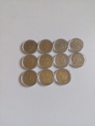 香港:前殖民地;(大一元硬幣):女皇頭:全部1960年:H版:共11個