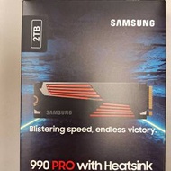Samsung 990 PRO SSD with Heatsink 散熱片 2TB PCIe 4.0 NVMe M.2 SSD brand new ...