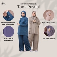 [STOCK CLEARANCE] Hanna Mirae Set baju Jogging Tomi Casual