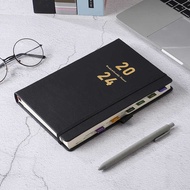 2024 A5 Agenda Planner Notebook English Hard Faced Pen Insert Notepad Creative Diary Available In