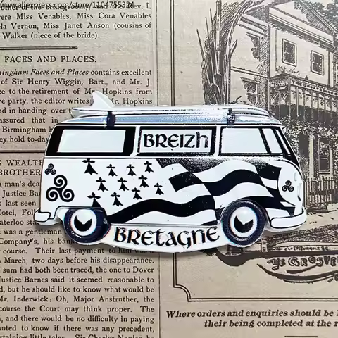 Brittany bus France travel souvenirs 3D stereo refrigerator magnets Sailing home decor items Collect