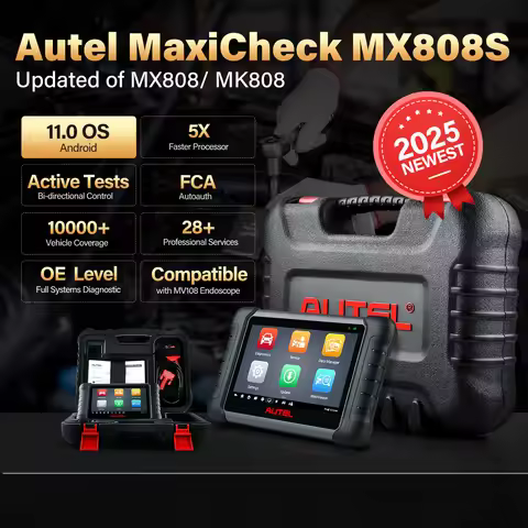 Autel MaxiCheck MX808S OBD2 Scanner Bi-directional Control Scan Tool, 38+ Services, All System Diagn