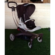 Luxury baby stroller Baobaohao V19 V20 21milktea baby stroller with foldablesittingsleepingand two-way baby stroller with high view baby stroller