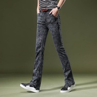 Seluar Denim Fesyen Lelaki Seluar Jeans Langsing Men Denim Jeans Men Fake Zippers Stretch Trousers S
