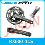 Shimano GRX RX600 Crank 2x11 Speed 170/172.5MM Road Bike 46-30T 22S Chainring Crankset  Gravel Crank