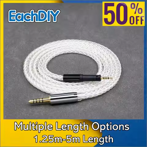 8 Core 99% 7n Pure Silver Palladium Earphone Cable For Sennheiser HD599 HD569 HD 560S HD559 hd560s L