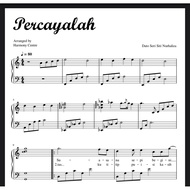 Percayalah (Siti Nurhaliza) Piano Sheet Music Score with without alphabets Grade 5 Lagu Melayu