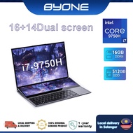 BYONE BY16 Dual Screen Laptop Intel Core i7-9750H 16.1 Inch + 14.1 Inch Touch Screen16GB RAM 512GB S