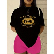 35 Years Anniversary 35th Best Limited 1990 T-Shirt, Short Sleeve T-Shirt for Women