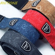 ANTIONE Electric Guitar Belts, Adjustable Embossed Guitar Strap, Universal Retro Style Folk Guitar Vintage Acoustic Guitar Strap Classical Bass