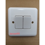 2G IB Series Switch MG-882NPC WHITE Double 2 Way Switch