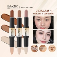 IMAGIC 3 Color Highlighter Shadow Sticks Double Head Bronzer Smooth Contour Cream