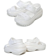 DÉP SANDAL ĐẾ XUỒNG 8CM CHỐNG HÔI CHÂN CROCS MEGA CRUSH CHO NỮ