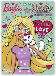 Barbie Live Life with Love Jumbo Coloring Book - Jumbo Size 7.5"x11" Multicolor Educational Art Colo