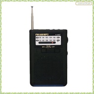 [J X Q K] Mini Pocket Radio with Display Speaker 88-108MHz Support TF Card Headphone Jack Mini Pocke