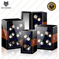 Watch Winder Box Automatic 2/4/6/8/12 slot Wooden Battery Watch Box storage Quiet motor watch box