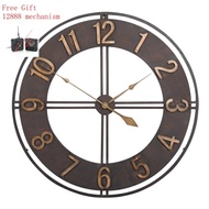 [Meimeier] Wall Clock Product Retro Wall Clock Iron Clock Round European Clock Wall Clock