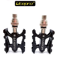 Litepro pedal Folding Bike Quick Release Quick Release Foot Pedals Road Bike MTB 412 451 DAHON SP8 For FNHON Blown Aluminum Alloy Quick Release Ultra-light Pedals Bicycle Parts