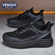 【Venous】2024 New Black Sports Shoes for Men on Sale Original Korean Fashion Casual Men's Shoes Aesth