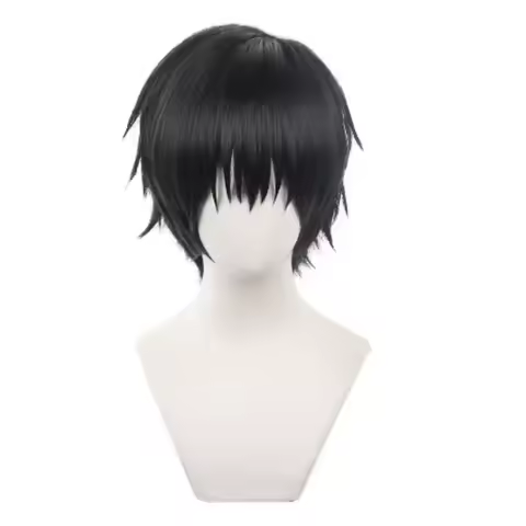 “Jujutsu Kaisen” Anime Megumi Fushiguro and Togi Cosplay Men's Short Black Synthetic High-Temperatur