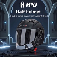 HNJ Double Visor Helmet Motor Motorcycle Murah Safety Open Face