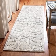 Safavieh Glamour Collection GLM624A Ivory and Grey Runner (2'3" x 8') Area Rug, 2' 3" x 8'