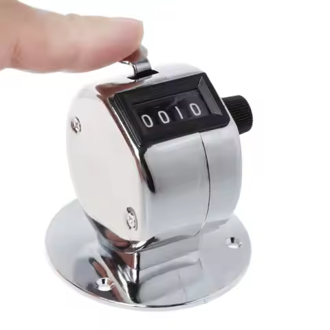 Tally Counters Manual Clicker 4 Digit Number Hand Held Mechanical Lap Counter for People Counting Go