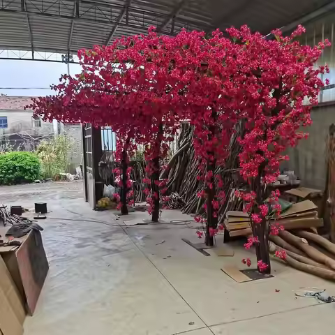 Large Pink Artificial Bougainvillea Tree Artificial Tree for Landscape and Venue Decoration - Indoor