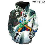 ฤดูใบไม้ร่วงและฤดูหนาวใหม่การ์ตูน3d พิมพ์ Luffy บุรุษและสตรี Hoodies เด็กสบายๆเสื้อแขนยาวเสื้อ