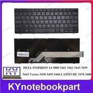 KEYBOARD คีย์บอร์ด DELL INSPIRON 14 3000 3441 3442 3443 ไทย-อังกฤษ