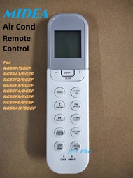 MIDEA Air Cond Remote Control Accessories RG36F/BGEF RG36A1/BGEF RG36F2/BGEF RG36F3/BGEF RG36F4/BGEF