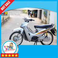 Tem Rời Dán Xe Wave Nhỏ Mẫu 2004 Bạc Đỏ Vàng Cực Đẹp Hàng 3 Lớp Chất Lượng Cao