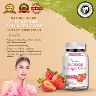 NATURE GLOW Glutathione Collagen Glow Gummies Whitening Gummies Anti-Aging Skin Glow Collagen Vitami