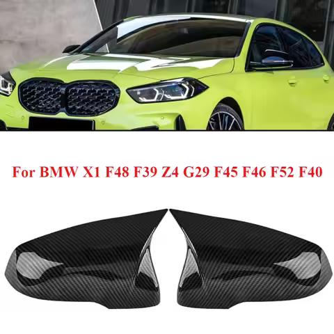 2pcs Glossy Black Side Wing modified Rearview Mirror Cover caps For BMW X1 F48 X2 F39 Z4 G29 2GT F45