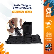 Ankle Weights / Wrist Weights 0.5kg–2.5kg – Adjustable, Comfortable, For Fitness, Running & Workout