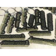 Keychain nama / custom keychain / Tanda Nama