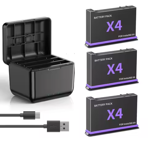 For Insta360 ONE X4 Camera Battery & 2 Slots Charger 360 Panoramic Action Camera Accessories Batteri