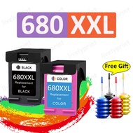 Compatible HP 680XXL Ink HP 680 Ink Cartridge Black Tricolor HP 680XL Ink Cartridge for 3835/2135/2675/2676/2677/3786/3635/5075/5076/5275/5276