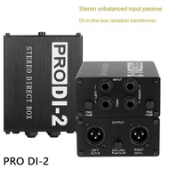 1 PCS ProDI-2 Passive Stereo Direct Box Audio DI Box Direct Injection Box Low Noise Guitar Bass DI 2