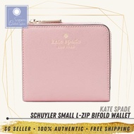 [SG SELLER] Kate Spade KS Womens Schuyler Small L-Zip Bifold Mitten Pink Leather Wallet