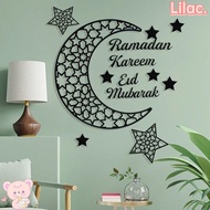 LILAC Wall Sticker, DIY Ramadan Decors Mirror Stickers, Removable Arylic Home Decorations Eid Mubarak Wall Decal