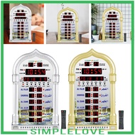 [Simple] Azan Clock Mosque Prayer Clock Ramadan Alarm Clock Calendar Decorative Music Playing Time Reminding