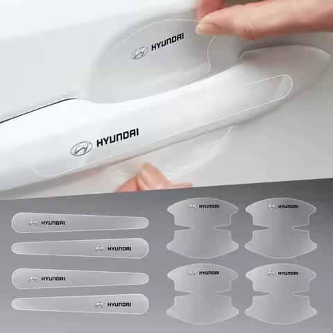 8pcs Car Door Handle Stickers Automotive Goods for Hyundais IONIQ Creta Tucson i10 i20 i30 ix35 i40 
