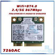 For intel Dual Band Wireless-AC 7260HMW 7260AC FRU:04W3814 04X6010 half Mini PCI-e WIFI card for THI